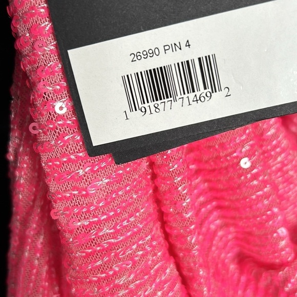 IEENA FOR MAC DUGGAL 26990 NWT Sequined One Shoulder Draped Back Gown - Picture 7 of 7